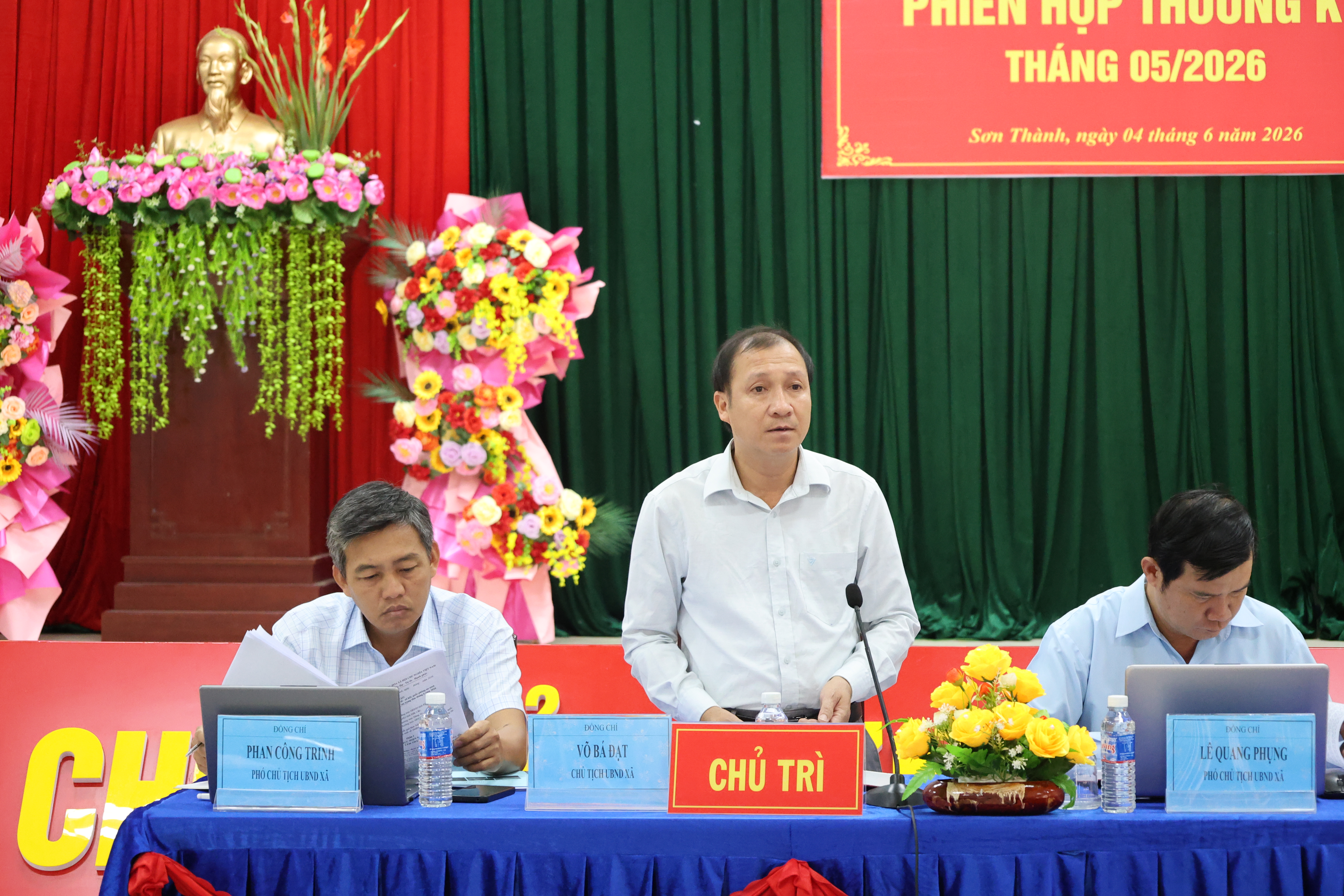 Sơn Thành: UBND xã tổ chức phiên họp thường kỳ tháng 5/2026