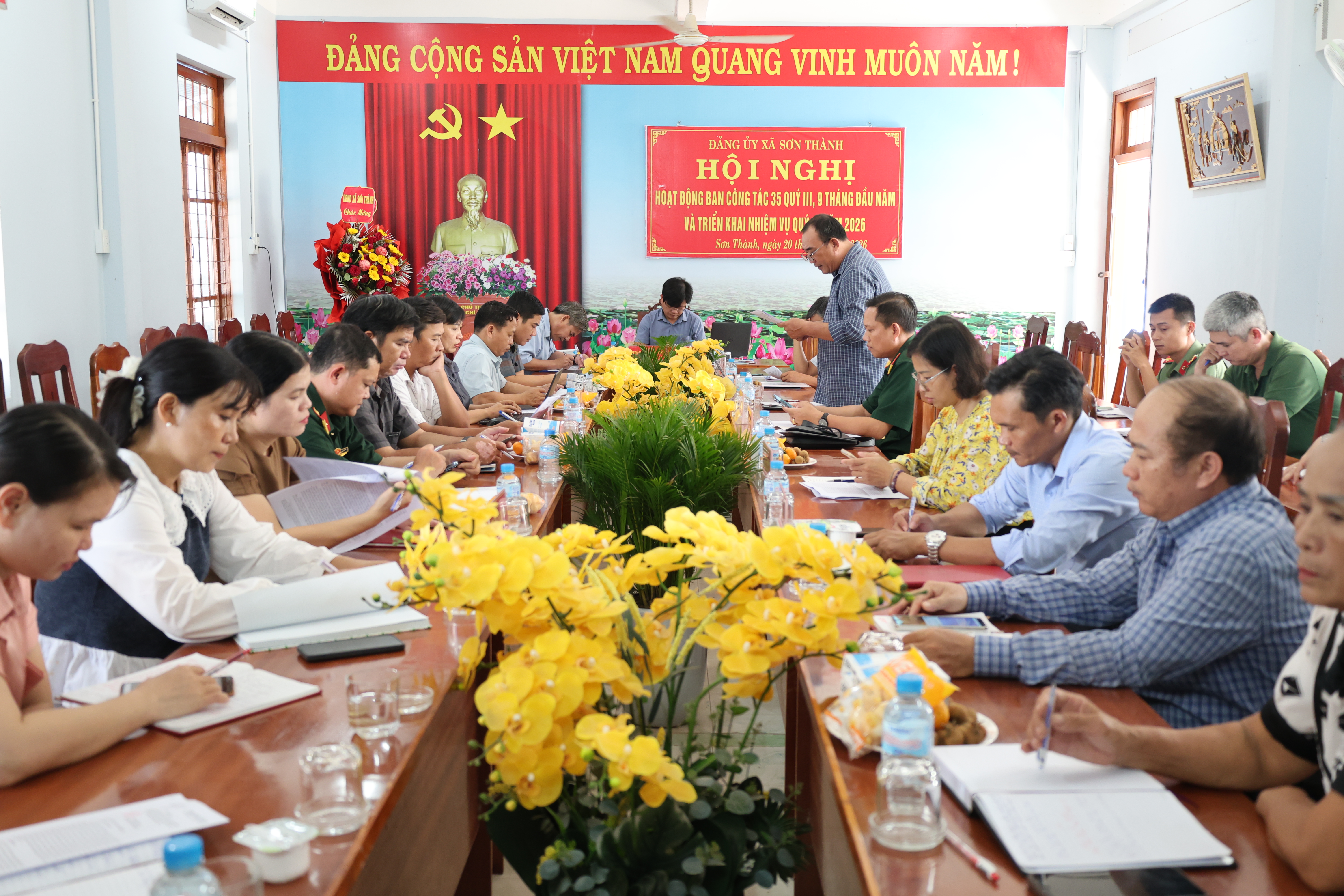 Sơn Thành: Hội nghị đánh giá hoạt động Ban Công tác 35 quý III, 9 tháng đầu năm và triển khai nhiệm vụ quý IV năm 2026
