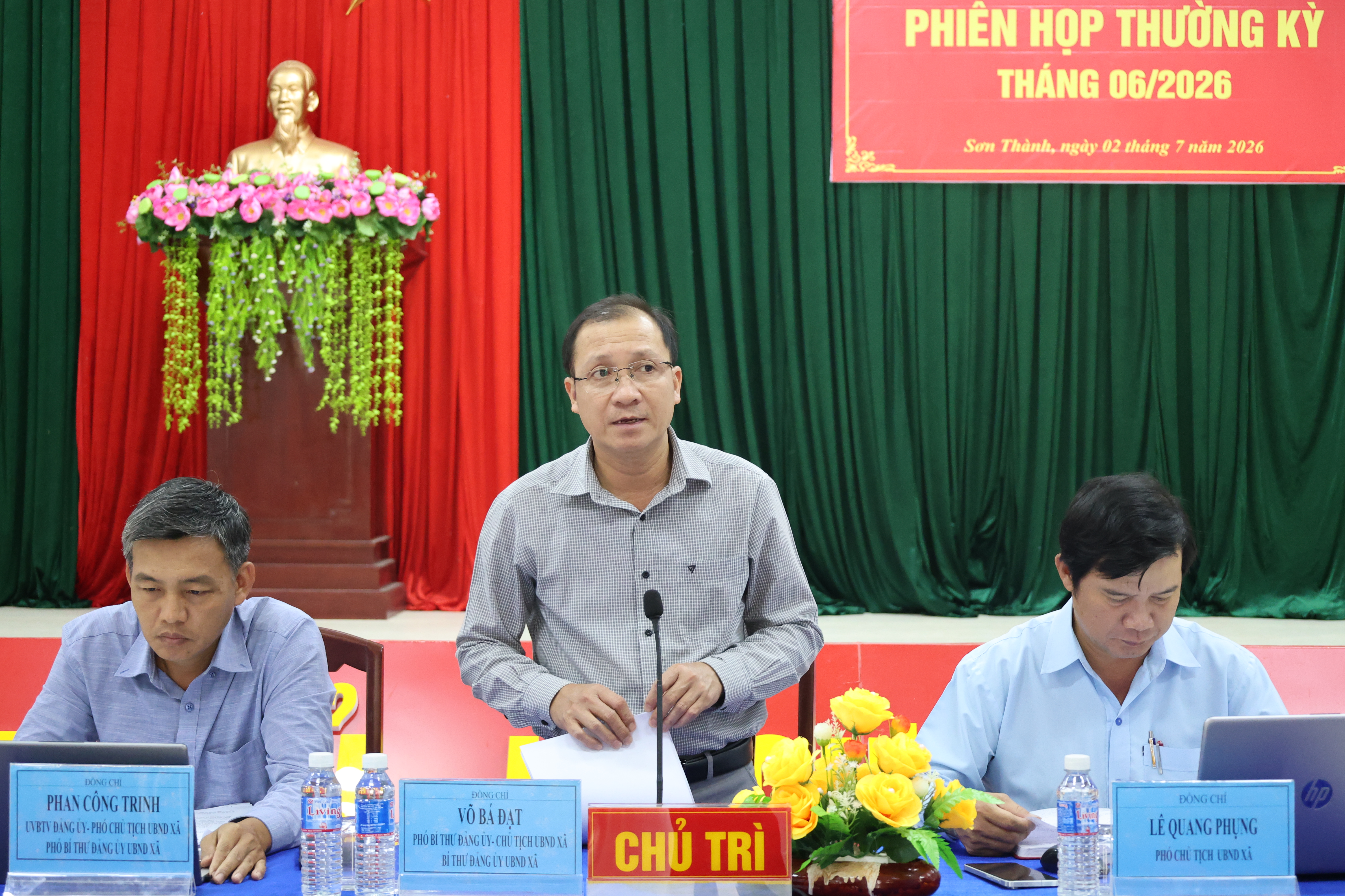 UBND xã Sơn Thành tổ chức phiên họp thường kỳ tháng 6 năm 2026