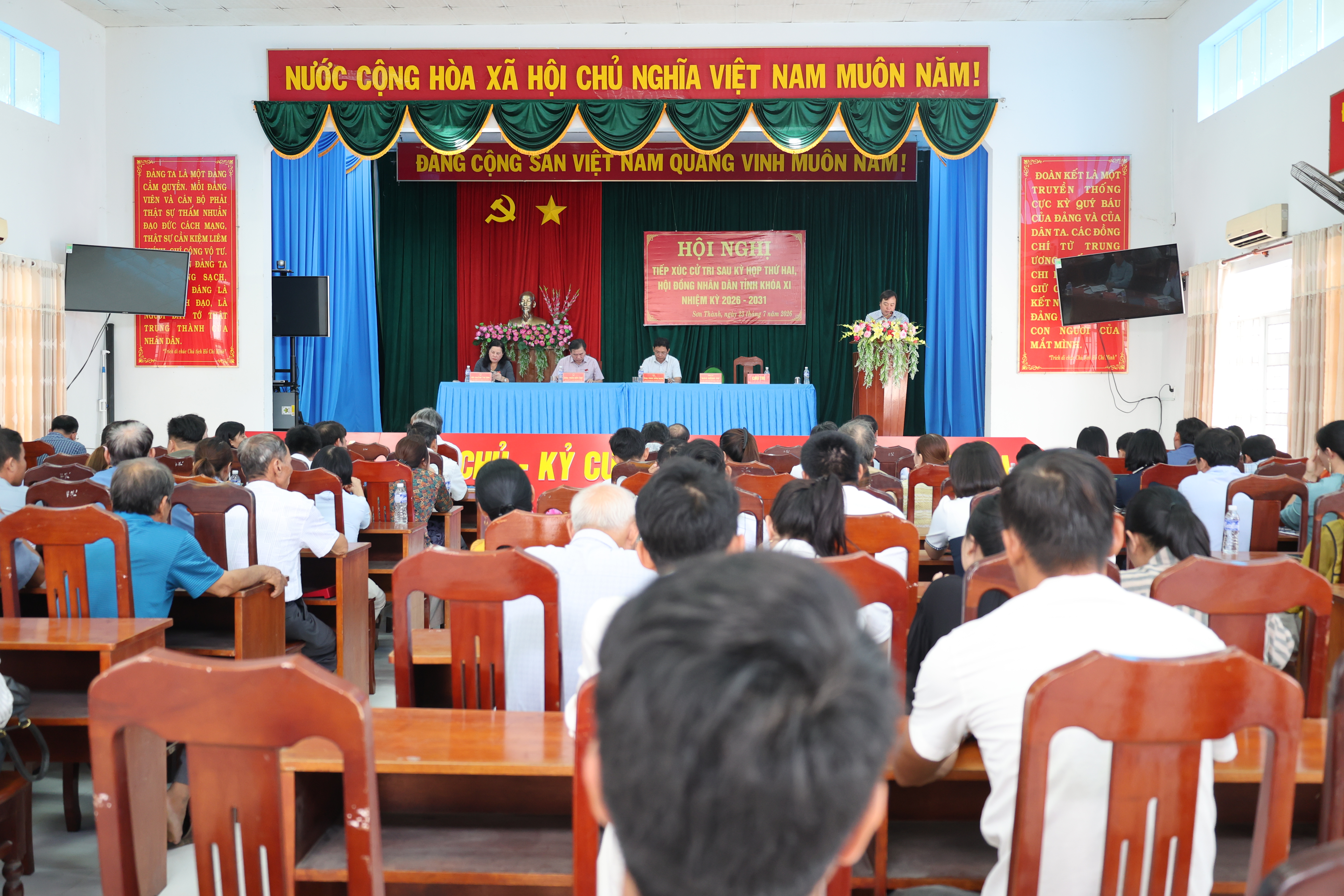 HĐND tỉnh khóa XI, nhiệm kỳ 2026-2031 tiếp xúc cử tri xã Sơn Thành sau Kỳ họp thứ Hai