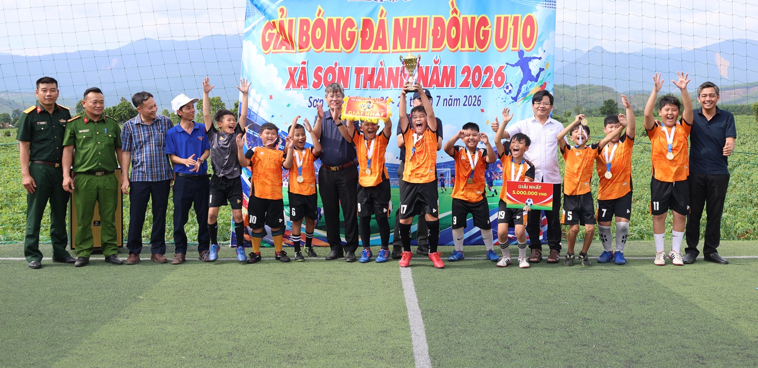 Sơn Thành: Bế mạc Giải bóng đá Nhi đồng U10 năm 2026