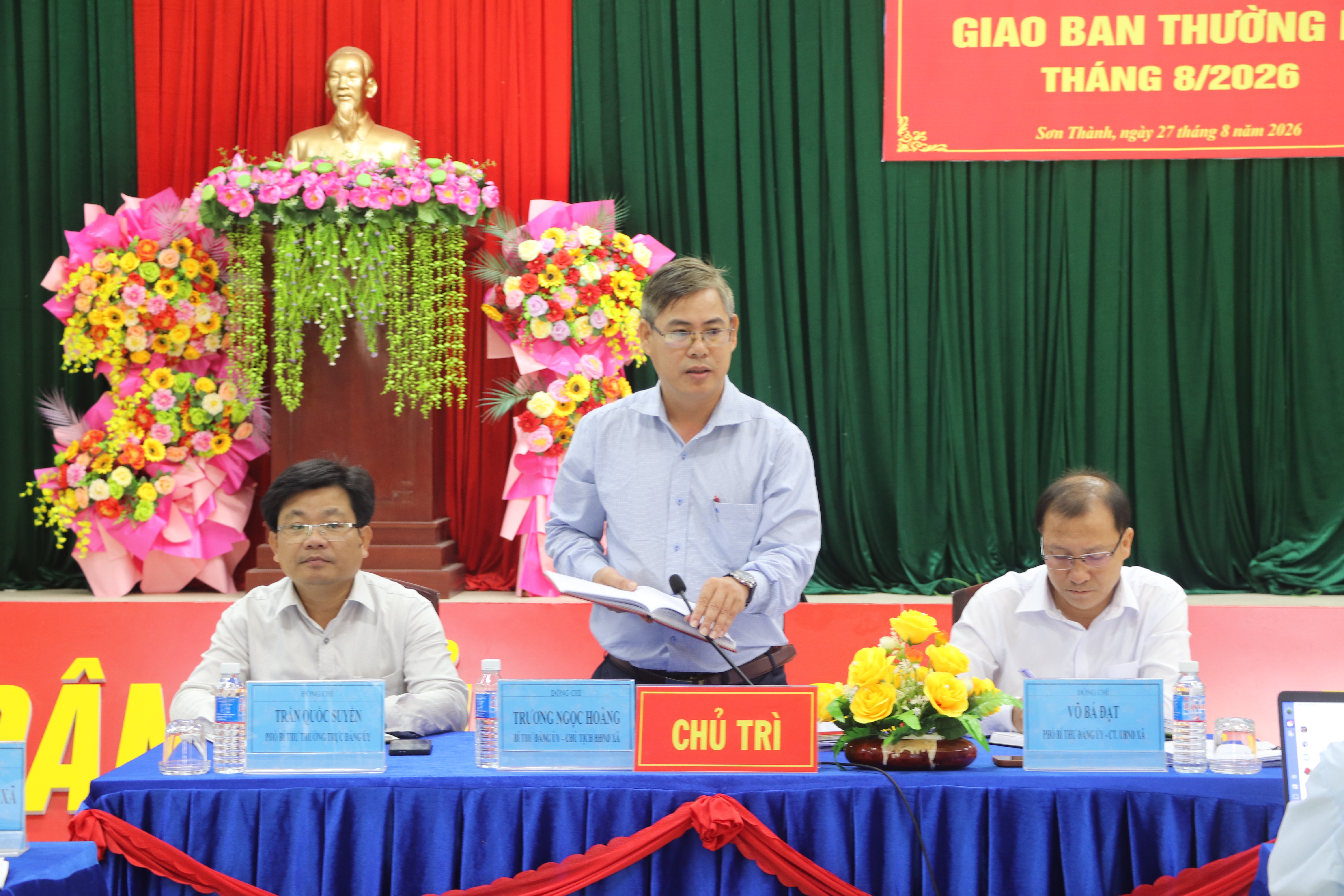 Sơn Thành: Tổ chức Hội nghị giao ban thường kỳ tháng 8 năm 2026