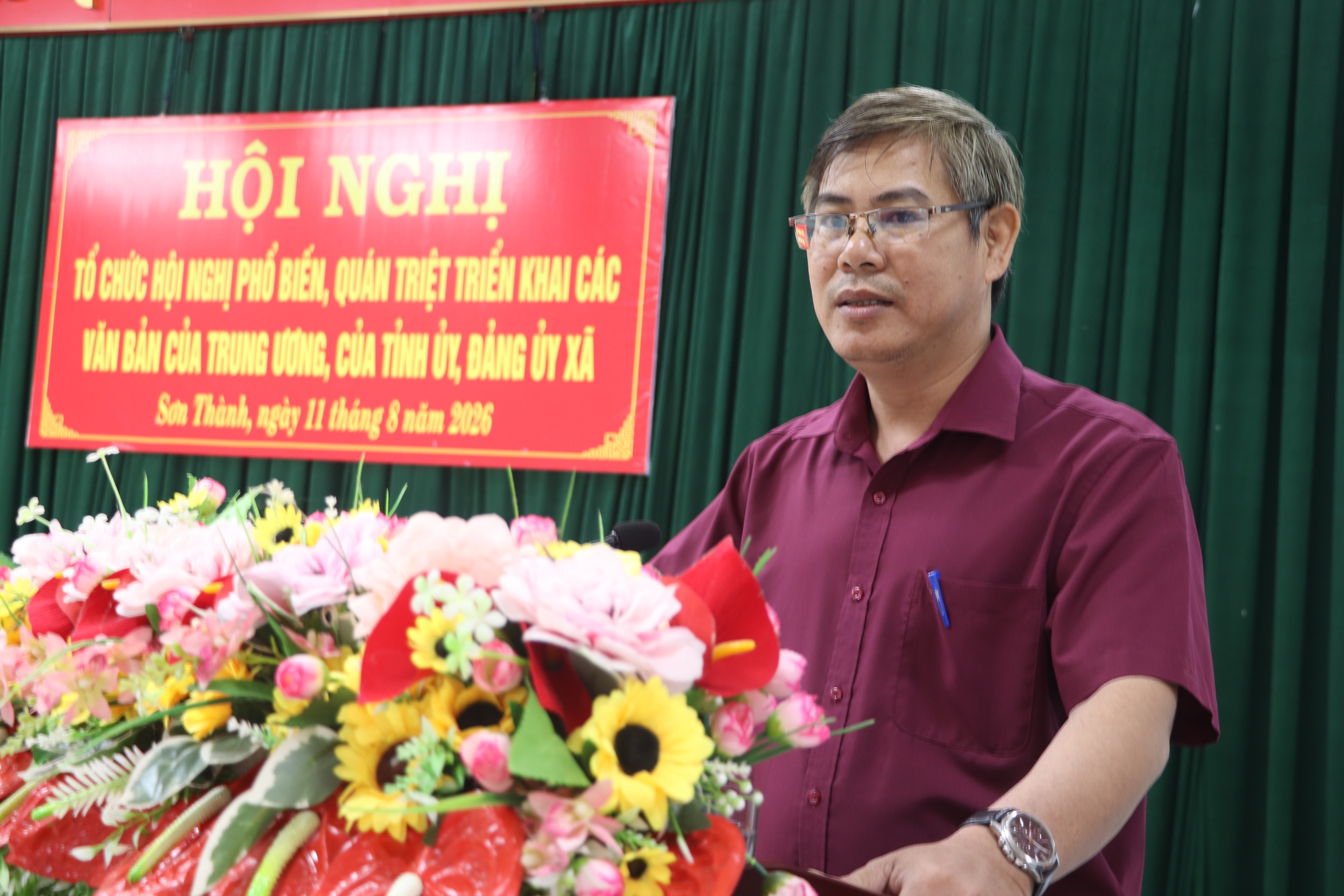 Sơn Thành: Hội nghị phổ biến, quán triệt, triển khai các văn bản của Trung ương, Tỉnh và Đảng ủy xã