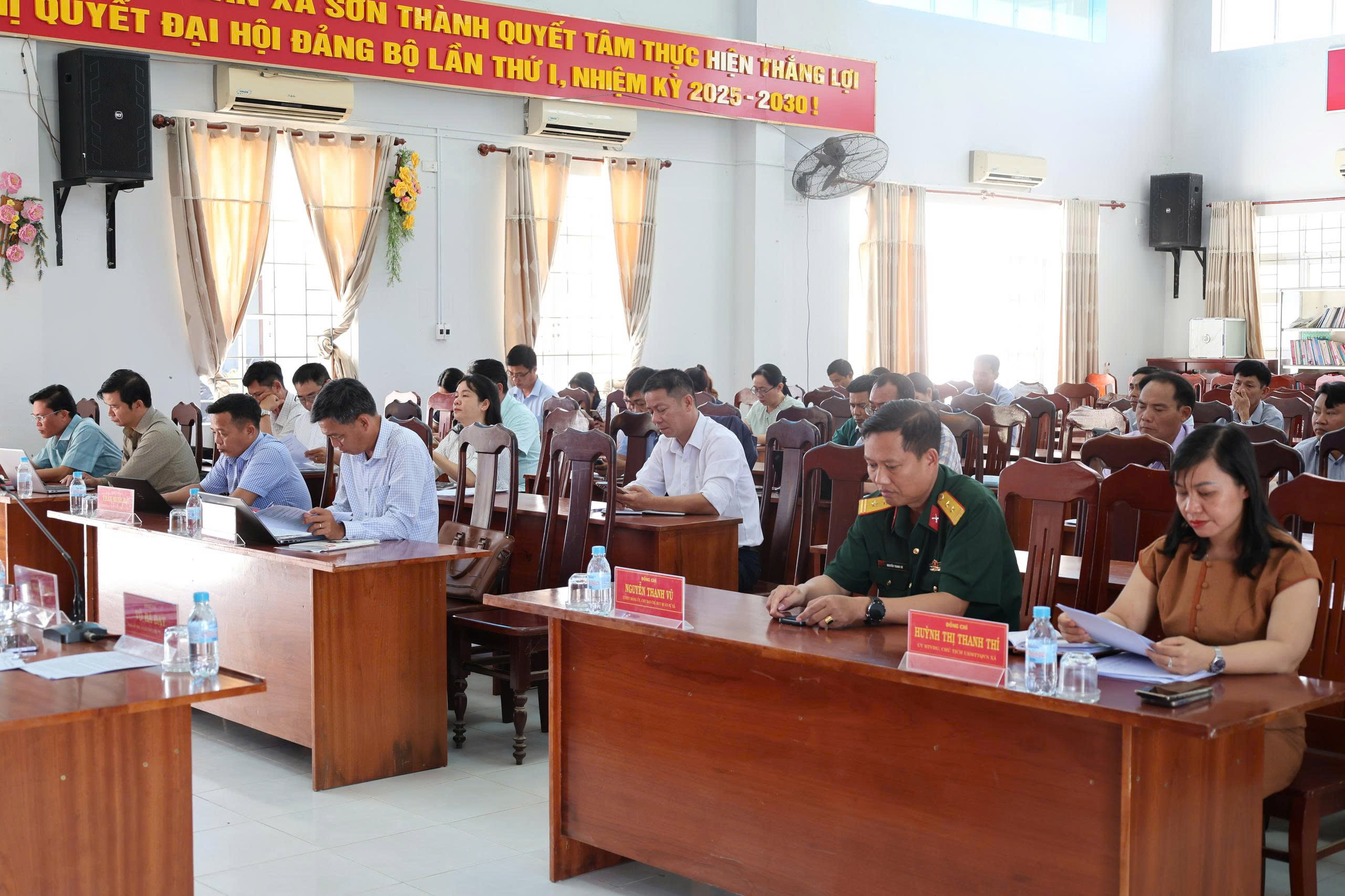 Sơn Thành: Giao ban Thường trực Đảng ủy thường kỳ tháng 3/2026