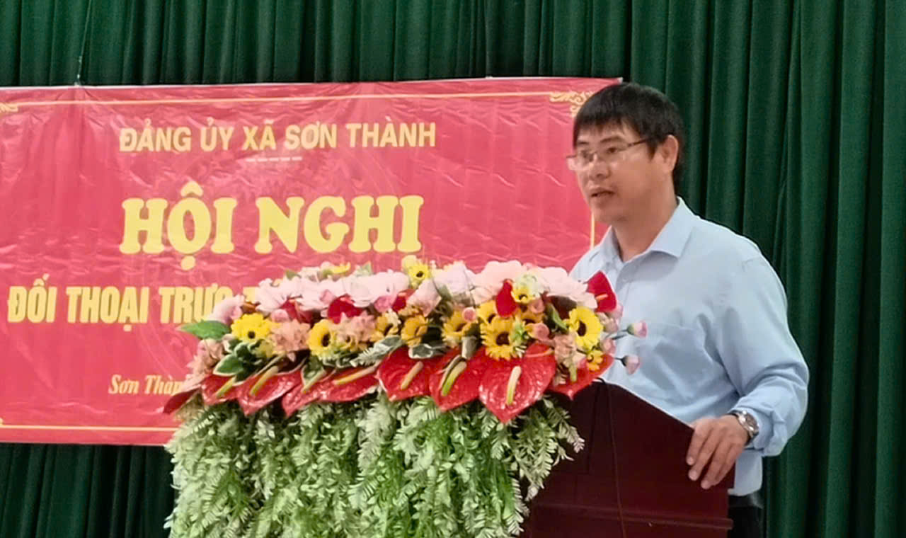 Đảng ủy xã Sơn Thành đối thoại trực tiếp với Nhân dân